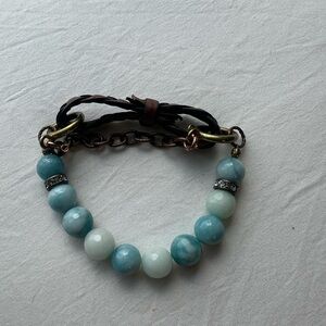 Women Jewelry Blue-Beaded Bracelet by French Kande